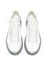 Detail View - Click To Enlarge - ALEXANDER MCQUEEN - Iridescent tab vapor wedge sneakers
