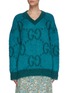 Main View - Click To Enlarge - GUCCI - GG monogram print mohair sweater