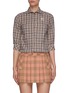 Main View - Click To Enlarge - GUCCI - Monogram embroidered check shirt
