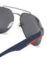 Detail View - Click To Enlarge - PRADA - Rubber temple aviator sunglasses