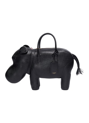 Main View - Click To Enlarge - THOM BROWNE  - Hippo Duffle Pebble Grain Handle Bag