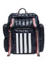 Main View - Click To Enlarge - THOM BROWNE  - Four bar motif tricolour stripe padded nylon backpack