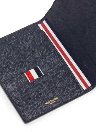 Detail View - Click To Enlarge - THOM BROWNE  - Elephant patch pebble grain leather passport holder