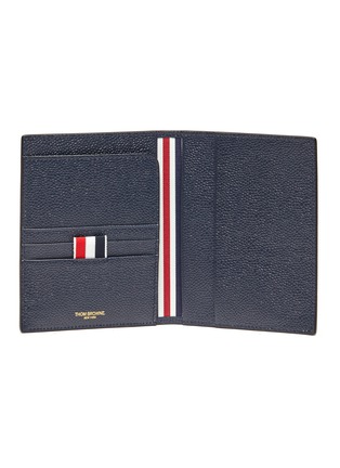 Figure View - Click To Enlarge - THOM BROWNE  - Elephant patch pebble grain leather passport holder