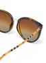 Detail View - Click To Enlarge - BURBERRY - Horn-rimmed angular frame acetate sunglasses