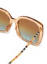 Detail View - Click To Enlarge - BURBERRY - Signature check temple square acetate frame sunglasses