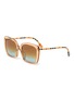 Main View - Click To Enlarge - BURBERRY - Signature check temple square acetate frame sunglasses