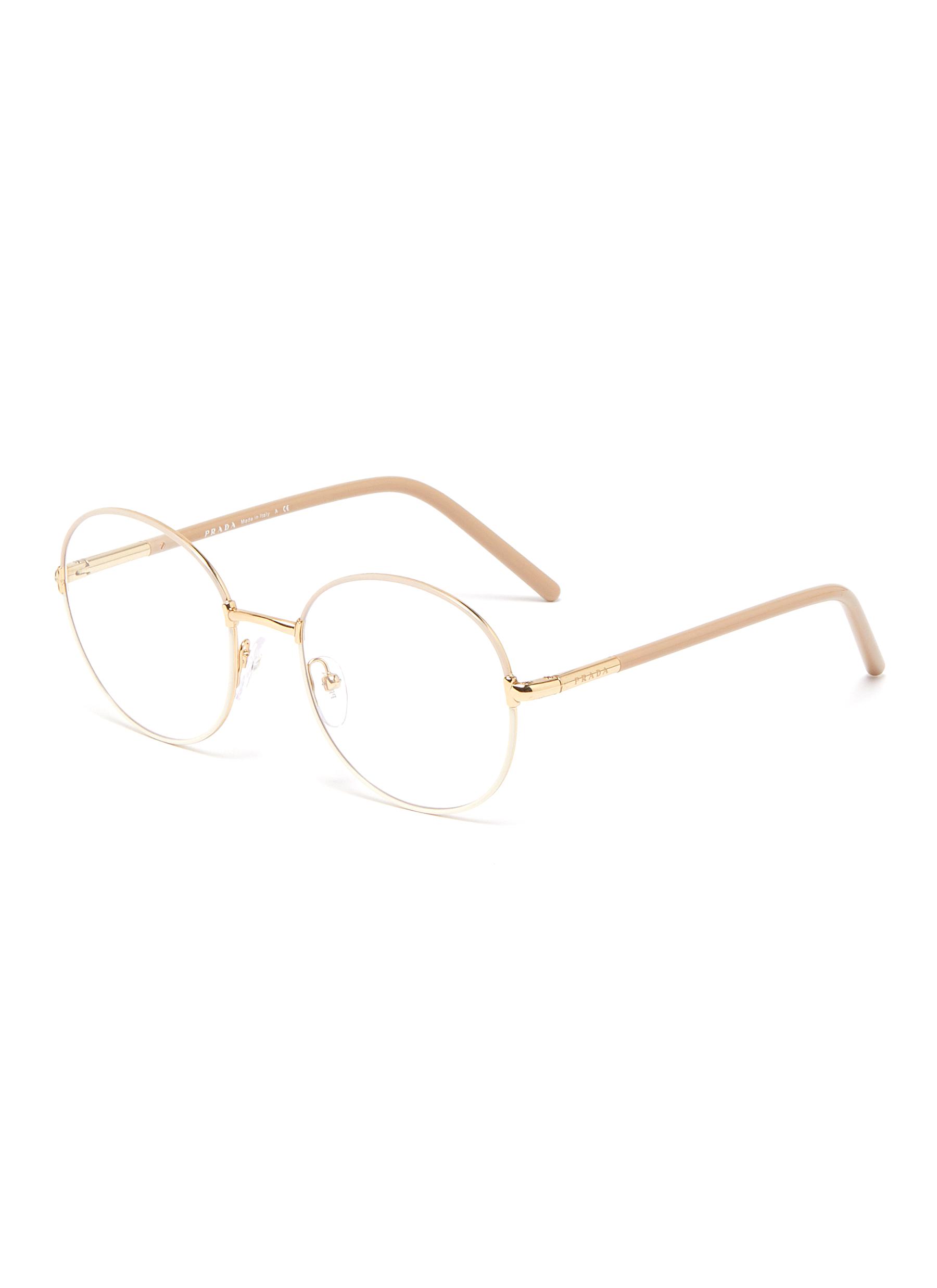 prada round metal sunglasses