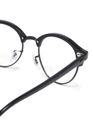 Detail View - Click To Enlarge - RAY-BAN - 'Clubround' round acetate metal frame optical glasses