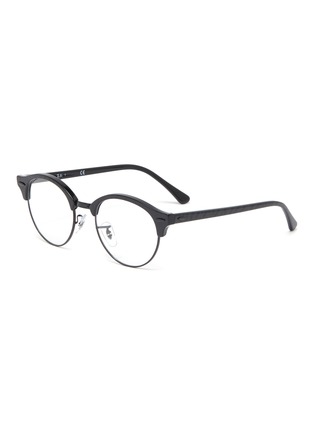 Main View - Click To Enlarge - RAY-BAN - 'Clubround' round acetate metal frame optical glasses