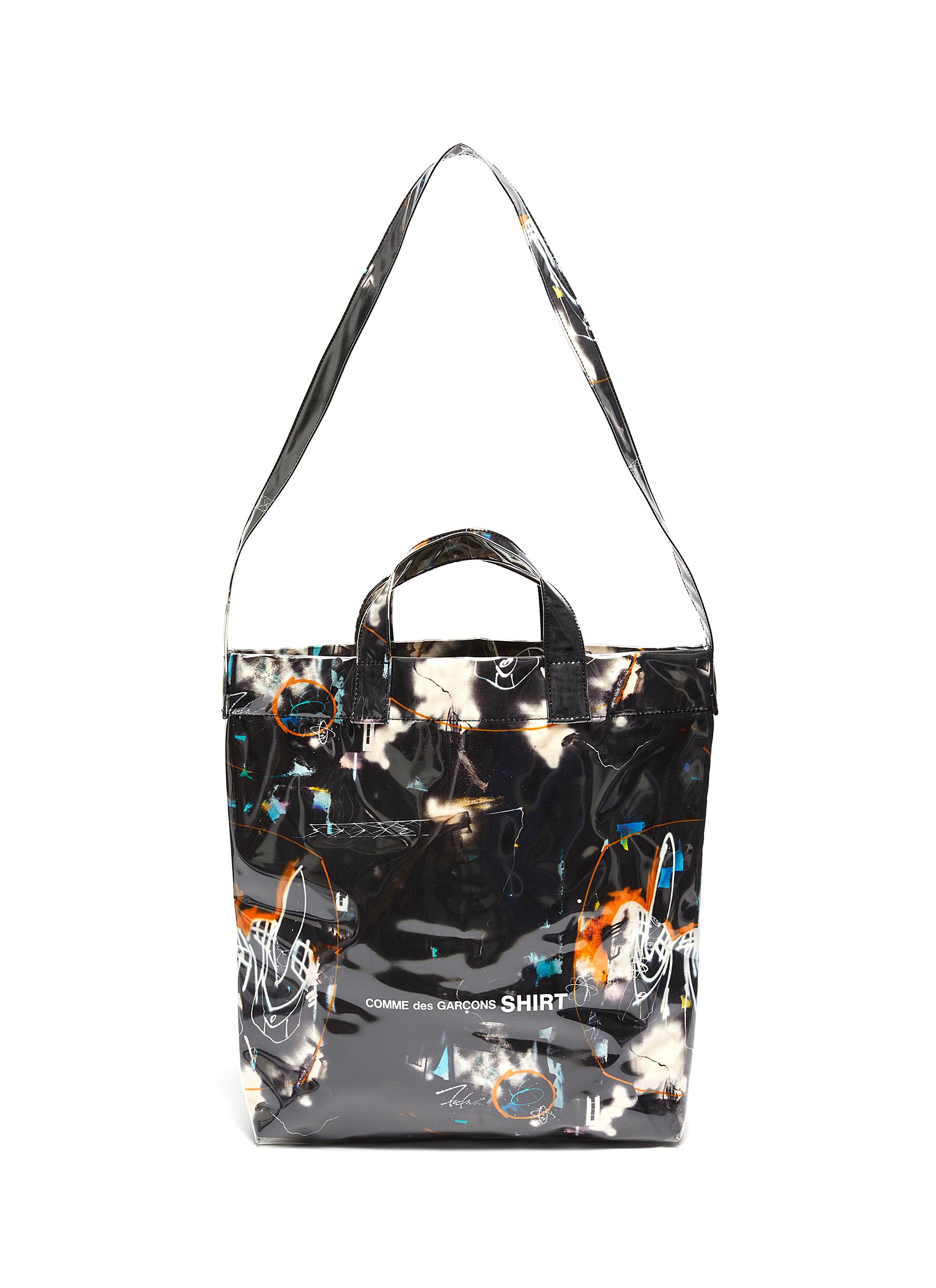 COMME DES GARÇONS SHIRT X FUTURA MULTI-COLOURED GRAPHIC PRINT TOTE BAG