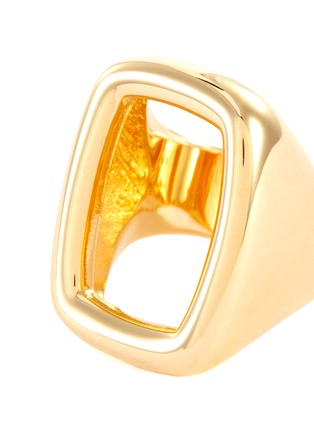 Detail View - Click To Enlarge - IVI - Gold plated large signet ring