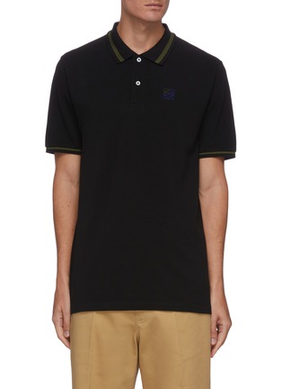 Main View - Click To Enlarge - LOEWE - Anagram embroidered polo