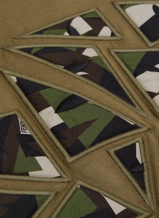  - FENDI - Camouflage print patchwork T-shirt