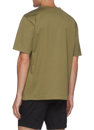 Back View - Click To Enlarge - FENDI - Camouflage print patchwork T-shirt