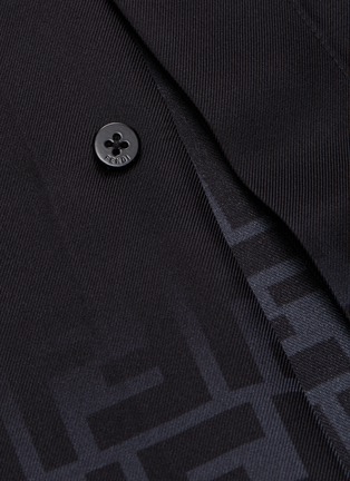  - FENDI - Fading monogram hem button silk shirt