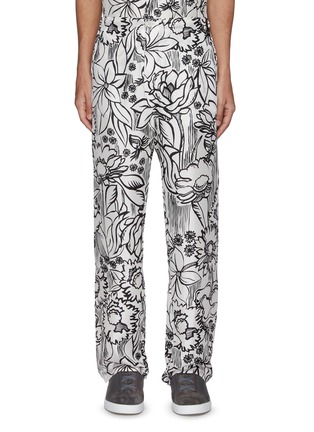Main View - Click To Enlarge - FENDI - Floral print silk pants