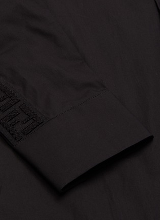  - FENDI - Logo embossed sleeve button up shirt