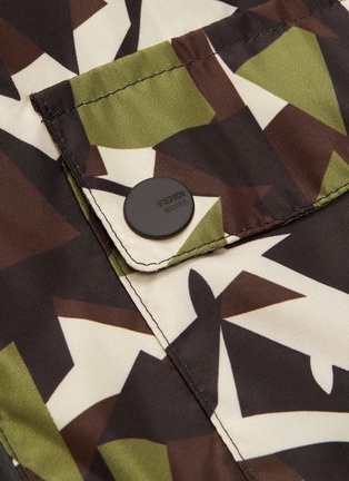  - FENDI - Camouflage eye print zip front jacket