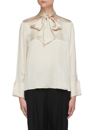 Main View - Click To Enlarge Main View - Click To Enlarge - ALICE + OLIVIA - Rosina tie neck blouse