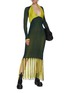 Figure View - Click To Enlarge - BOTTEGA VENETA - Panel fringe knit dress