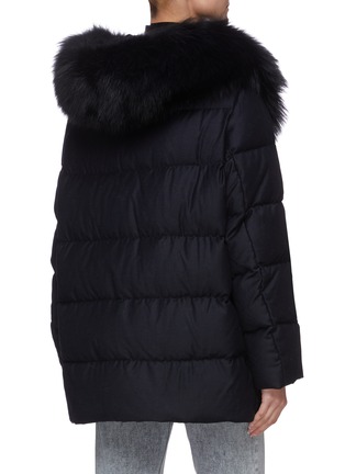 Back View - Click To Enlarge - YVES SALOMON - Fox fur hood puff jacket