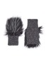 Main View - Click To Enlarge - HEURUEH - 'Rockz' mitt knit faux fur trim embellished fingerless glove