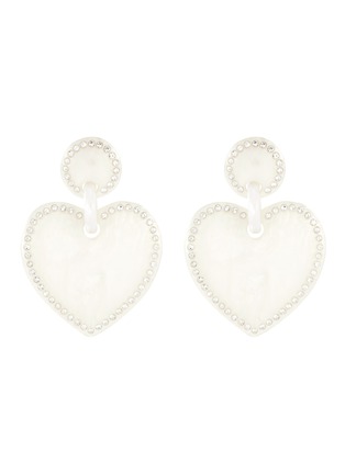 Main View - Click To Enlarge - LELE SADOUGHI - Jewel stitched heart earrings