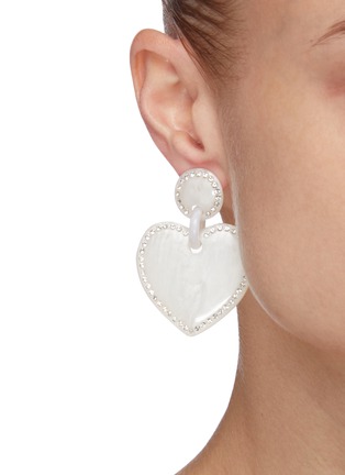 Figure View - Click To Enlarge - LELE SADOUGHI - Jewel stitched heart earrings