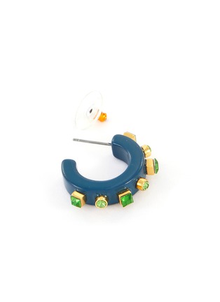 Detail View - Click To Enlarge - LELE SADOUGHI - Crystal embellished huggie earrings