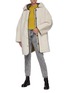 Figure View - Click To Enlarge - YVES SALOMON ARMY - Hooded reversible coat