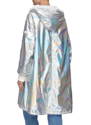 Back View - Click To Enlarge - YVES SALOMON ARMY - Mink hood holographic coat