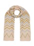 Main View - Click To Enlarge - JANAVI - Metallic chevron embellished cashmere scarf