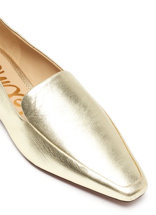 Detail View - Click To Enlarge - SAM EDELMAN - 'Emelie' metallic leather penny loafers