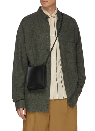 Detail View - Click To Enlarge - JIL SANDER - 'Tangle' small leather messenger bag