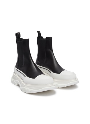 Detail View - Click To Enlarge - ALEXANDER MCQUEEN - Chunky Outsole Cap Toe Chelsea Boots
