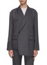 Main View - Click To Enlarge - THE KEIJI - Pinstripe inside-out panel blazer