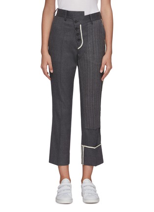 Main View - Click To Enlarge - THE KEIJI - Pinstripe inside-out panel pants