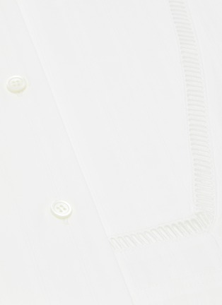 Detail View - Click To Enlarge - LOEWE - 'Jour Echelle' split knit tie front shirt dress