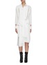 Main View - Click To Enlarge - LOEWE - 'Jour Echelle' split knit tie front shirt dress