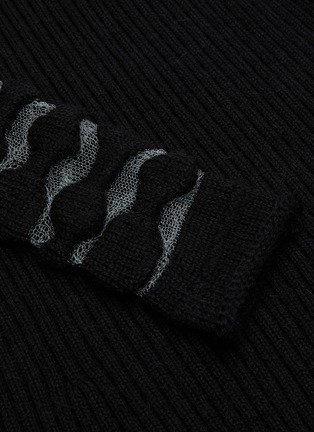  - LOEWE - Mesh cuff oversized sleeve rib knit sweater