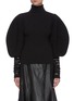 Main View - Click To Enlarge - LOEWE - Mesh cuff oversized sleeve rib knit sweater