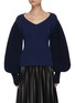 Main View - Click To Enlarge - LOEWE - V-neck Balloon Sleeve Wool Knit Sweater
