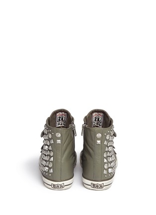 Back View - Click To Enlarge - ASH - 'Victim' strass and stud leather sneakers