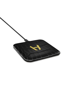 Main View - Click To Enlarge - HADORO PARIS - ALLIGATOR LEATHER WIRELESS CHARGING PAD