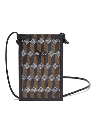 Main View - Click To Enlarge - AU DÉPART - Geometric pattern leather phone holder