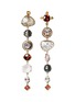 Main View - Click To Enlarge - TSURA - Black pearl garnet rutilated quartz 18k gold drop earrings