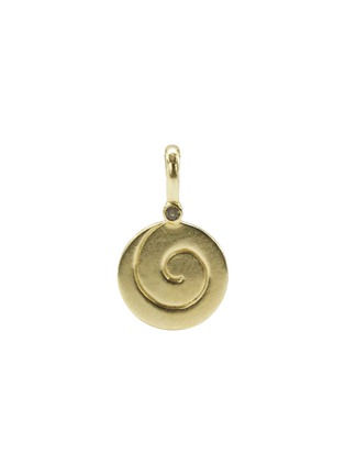 Main View - Click To Enlarge - TSURA - Diamond 18k gold tibetian spiral disc talisman