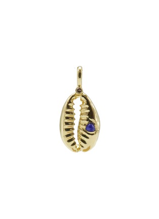Main View - Click To Enlarge - TSURA - Diamond lapis lazuli18k gold cowry shell talisman