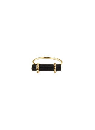Main View - Click To Enlarge - TSURA - Diamond black tourmaline 18k gold ring